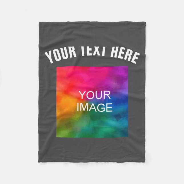Text-Upload-Foto-Vorlage Jungen Kinder Modern _1  Fleecedecke (Vorderseite)