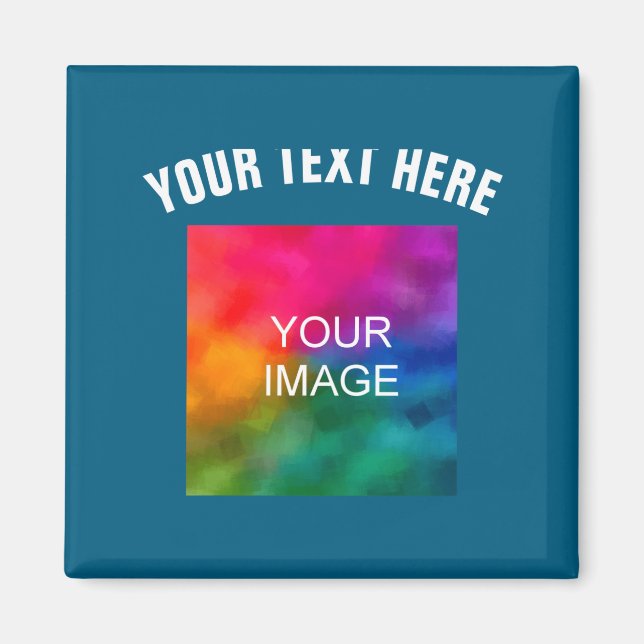 Text Upload Photo Template Boys Kids Modern _1  Magnet (Vorne)