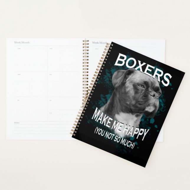 Text von Boxer Dog Animal Liebhaber Planer (Anzeige)