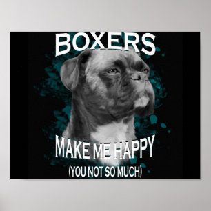 Text von Boxer Dog Animal Liebhaber Poster