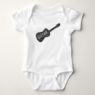 Text von Gitarren-Musiknoten Baby Strampler