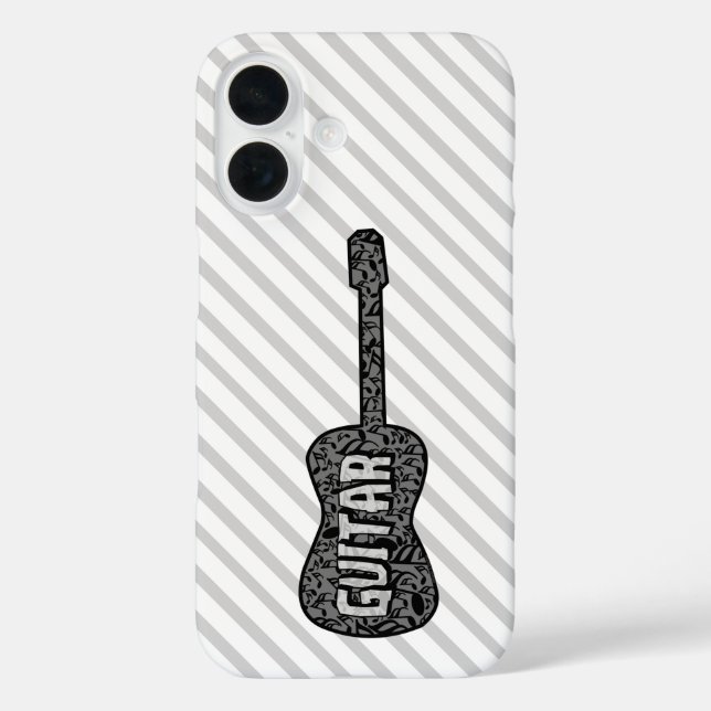 Text von Gitarren-Musiknoten Case-Mate iPhone Hülle (Rückseite)
