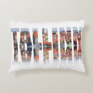 Text von Tallinn, bestehend aus Blick auf die Alts Dekokissen