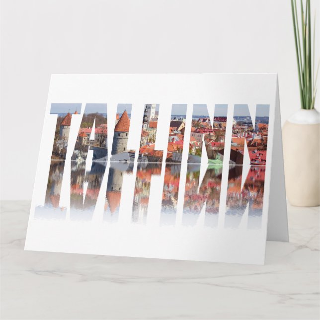 Text von Tallinn, bestehend aus Blick auf die Alts Karte (Vorderseite)