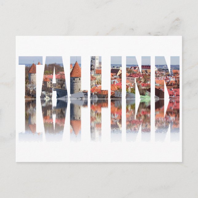 Text von Tallinn, bestehend aus Blick auf die Alts Postkarte (Vorderseite)