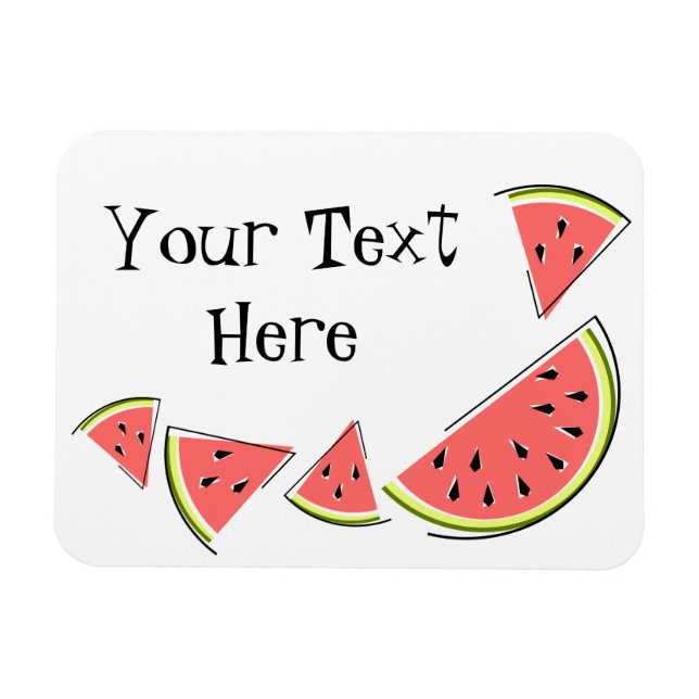 Text von Wassermelonen Magnet (Horizontal)