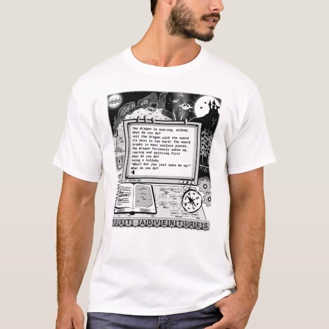 Text wagt (a) "Schlafendrachen " T-Shirt (Vorderseite)