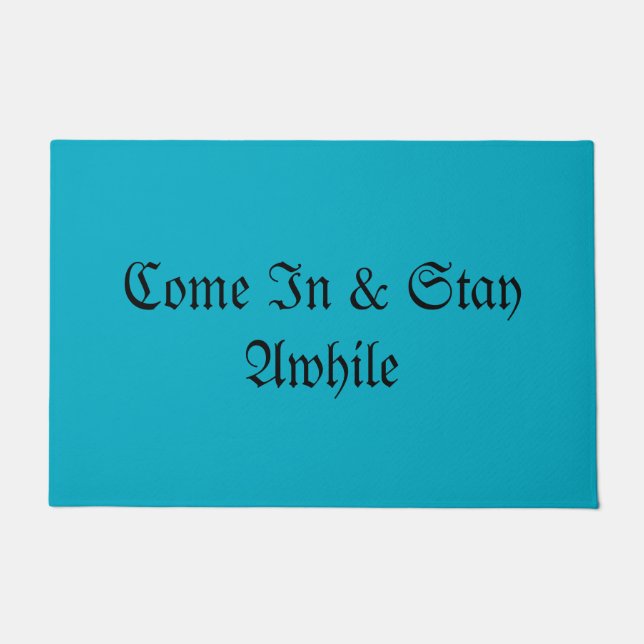 Text Welcome Doormat - Stilvolle Landstraße Rug Fußmatte (Vorderseite)