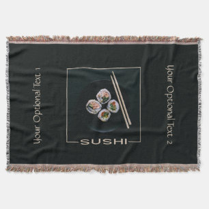 Text-Wurfsdecke der Sushi kundenspezifische Decke