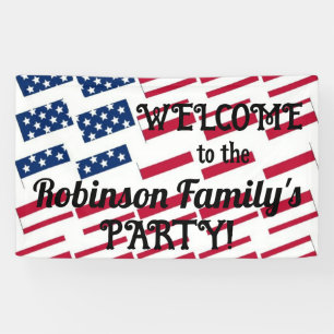 Text zur Kalligraphie der US-amerikanischen Flag T Banner