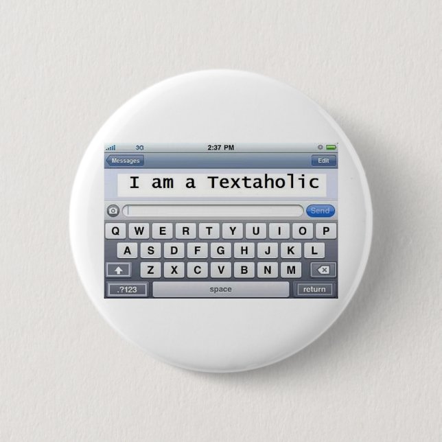 Textaholic Button (Vorderseite)