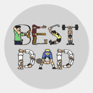 Textaufkleber für den besten Vater Runder Aufkleber
