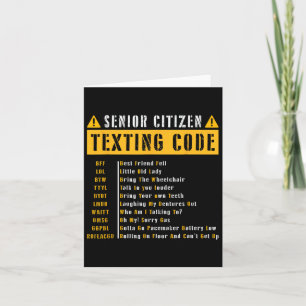 Textcode für Senioren Vintage-Geschenk für Oma Karte