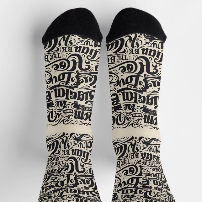 Textdesign / Coole Modesocken Socken (Oben)