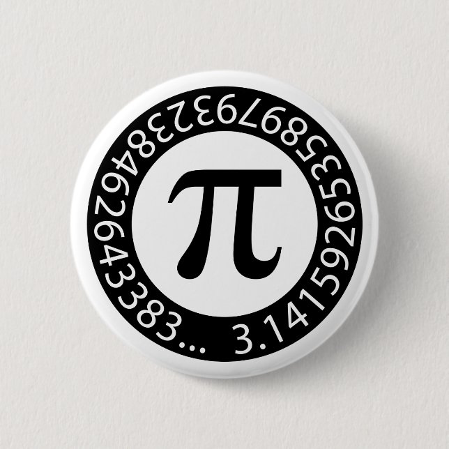 TEXTDESIGN Pi Nummer Mathematisches Symbol Button (Vorderseite)
