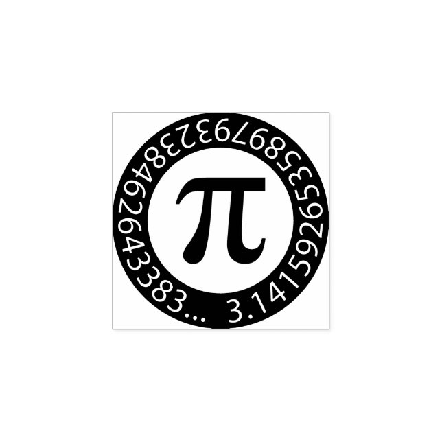 TEXTDESIGN Pi Nummer Mathematisches Symbol Gummistempel (Prägung)