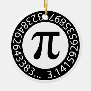 TEXTDESIGN Pi Nummer Mathematisches Symbol Keramik Ornament