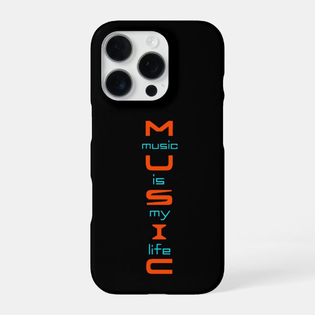 Textdesign über Musik iPhone Hülle (Rückseite)