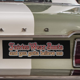 Texte aus Schwermetall Fairies tragen Stiefel Rock Autoaufkleber