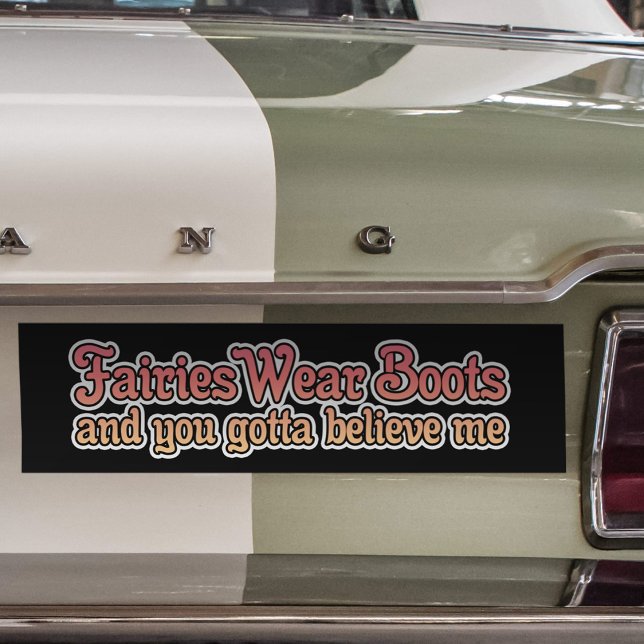 Texte aus Schwermetall Fairies tragen Stiefel Rock Autoaufkleber (Von Creator hochgeladen)