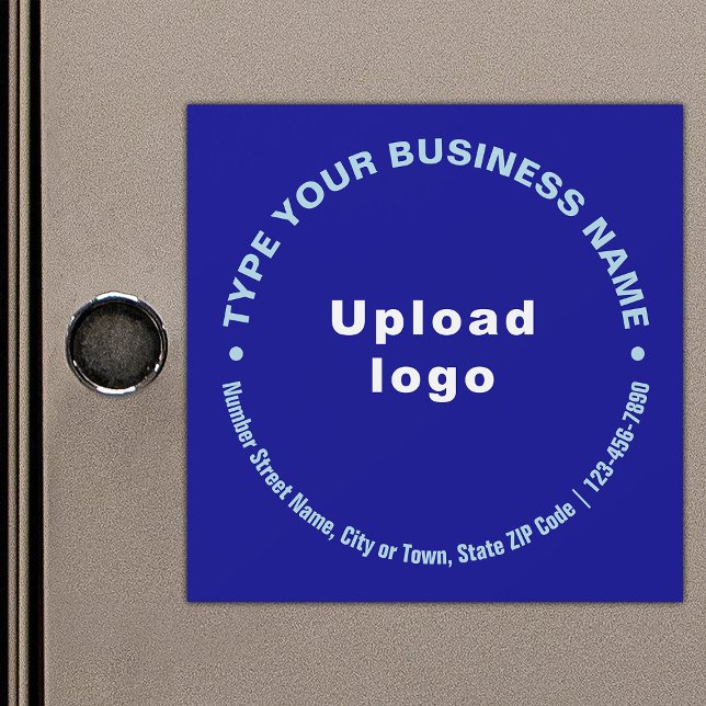 Texte zum Circle Business auf Blue Magnetic Card Magnetkarte (Build brand name awareness. Circular pattern texts of business brand on blue magnetic card.)