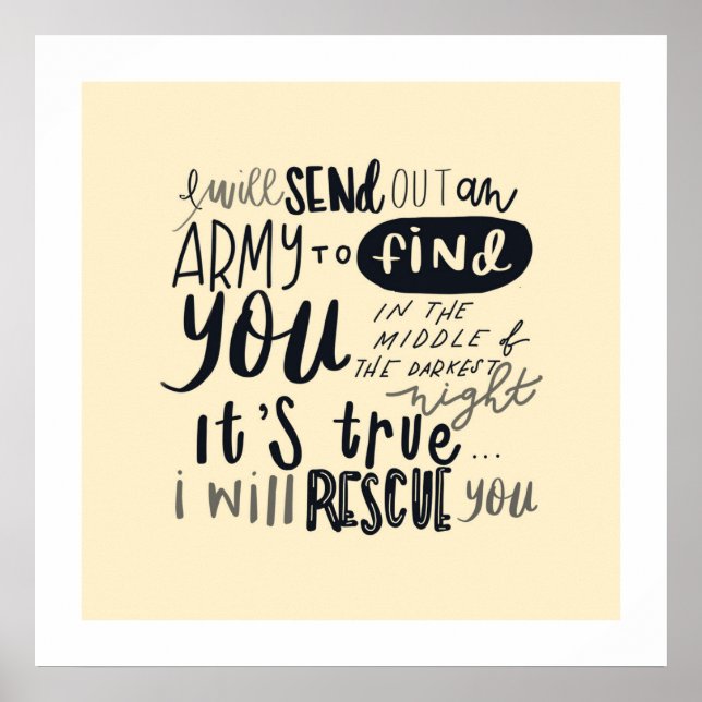 Texte zum Retten des Song: weiße Grenze Poster (Vorne)