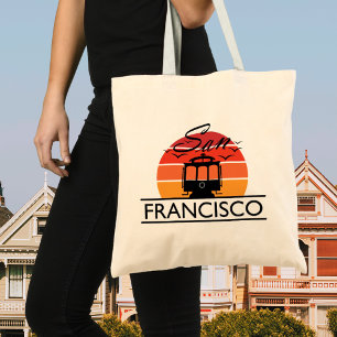Textentwurf von San Francisco, Souvenir Tote Bag Tragetasche