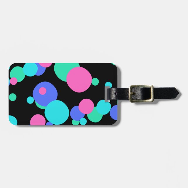 Textfeld Abstraktes Muster Gepäckanhänger (Vorderseite horizontal)