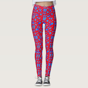 Textfeld C01.blue Red BG Leggings