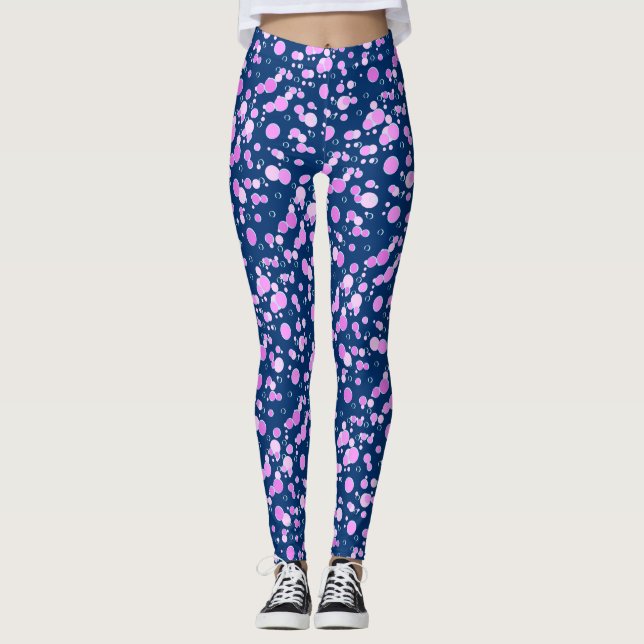 Textfeld C02 rosa DBlue BG Leggings (Vorderseite)
