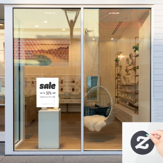 Textfeld Klassisches Einzelhandelsmarkenzeichen Sc Fensteraufkleber (Schaufenster)