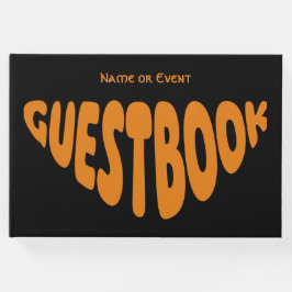 Textfeld Retro Orange Custom Gästebuch