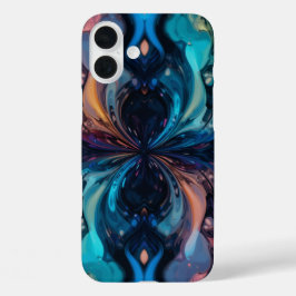 Textierte Abstrakte Kunst iPhone 16 Plus Hülle