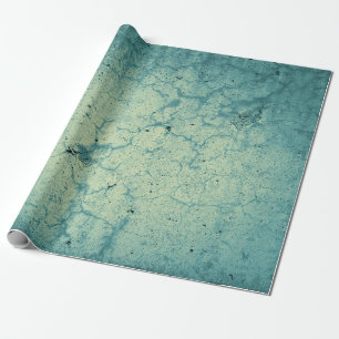 Textil Aquamarin Blue Beige Vintag Grunge Decoupag Geschenkpapier