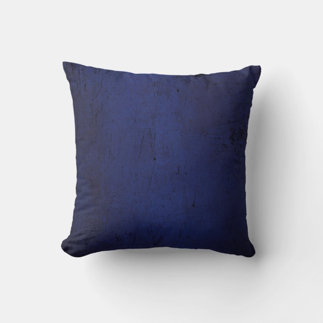 Textil-blaue dunkle Tapete Kissen (Vorderseite)