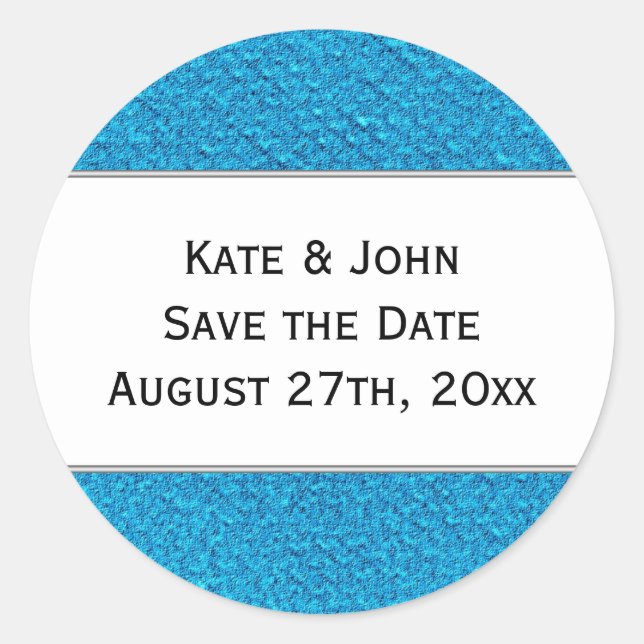 Textil-Hintergrund Save the Date Aufkleber (Vorderseite)