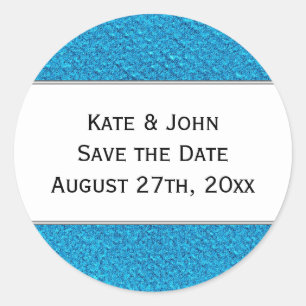 Textil-Hintergrund Save the Date Aufkleber