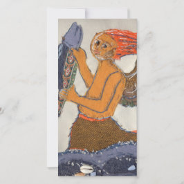 Textil Mermaid Telefon Feiertagskarte