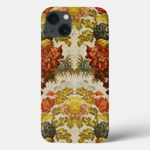 Textil mit mehrfarbigem Blumenmuster iPhone 13 Hülle