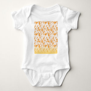 Textil-Muster mit einem lebhaften Orange und Gol Baby Strampler