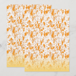 Textil-Muster mit einem lebhaften Orange und Gol Einladung