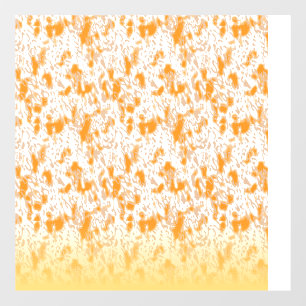 Textil-Muster mit einem lebhaften Orange und Gol Fensteraufkleber