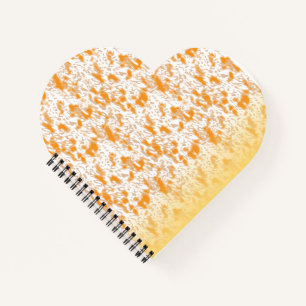 Textil-Muster mit einem lebhaften Orange und Gol Notizbuch