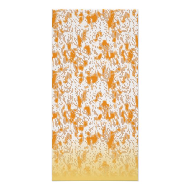 Textil-Muster mit einem lebhaften Orange und Gol Poster (Vorderseite)