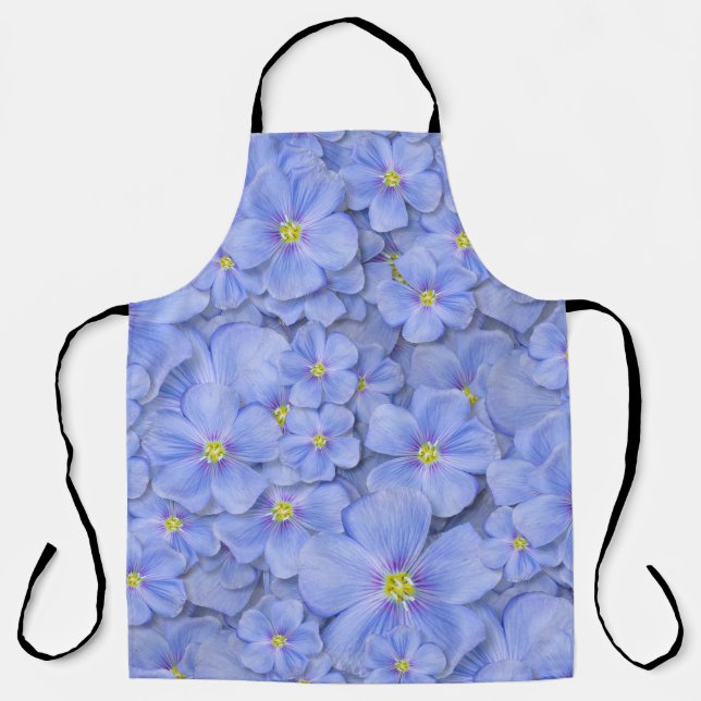 Textil nahtlos Muster mit blauen Blumen. Dekoratio Schürze (Vorderseite)