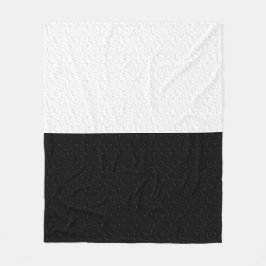 Textil Schlicht Schwarz und Weiß Fleecedecke