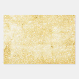 Textil Vintag Rustikales Gold Grunge Muster Geschenkpapier Set