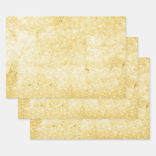 Textil Vintag Rustikales Gold Grunge Muster Geschenkpapier Set