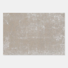 Textil Vintage Pastel Tan White Decoupage Geschenkpapier Set
