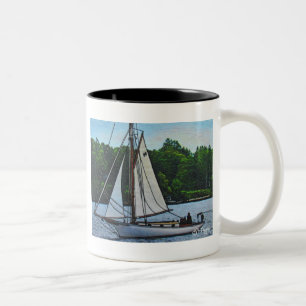Textile Art Boat Tasse